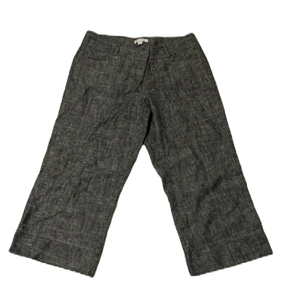 Women’s NEW YORK & COMPANY, 55% Linen, Casual Capris, Black/White, Size 8 - Picture 2 of 8